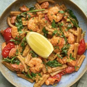 King Prawn & chorizo pasta